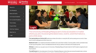 Login - University of Reading Malaysia