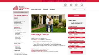 Reading Cooperative Bank Online Mortgage Center