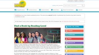Reading Levels | Palm Beach County Library System