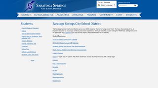 Students - Saratoga Schools