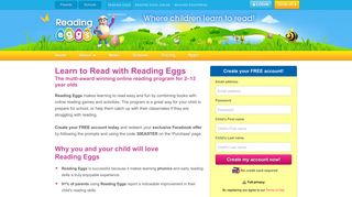 Create your FREE account – Reading Eggs