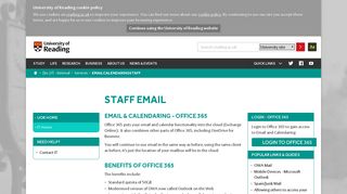 Staff Email – University of Reading