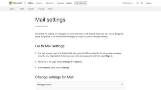 Mail settings - Outlook - Office Support - Office 365