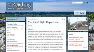 Municipal Light Department | Reading MA