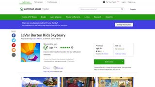 LeVar Burton Kids Skybrary App Review - Common Sense Media