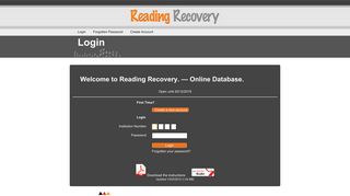 Reading Recovery. — Online Database.