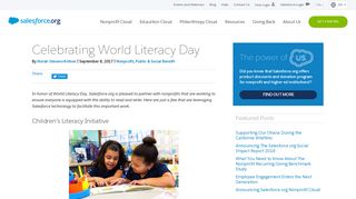 Celebrating World Literacy Day - Salesforce.org