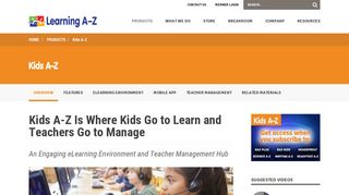 Kids A-Z Online Learning for Kids: eLearning Portal & Teacher ...