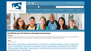 ReadWorks.org: The Solution to Reading Comprehension - VA Family ...
