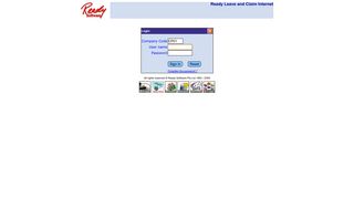 ReadyClaim/ReadyLeave Login Screen - Ready Software