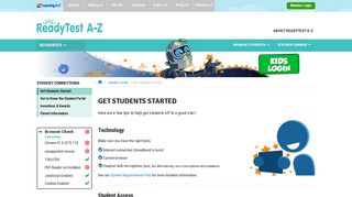 Get Students Started with ReadyTest A-Z