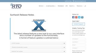 Sunhawk Release Notes - Ready Training Online