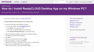How do I install ReadyCLOUD Desktop App on my Windows PC ...