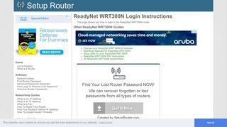 Login to ReadyNet WRT300N Router - SetupRouter