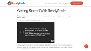 Getting Started With ReadyRosie