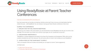 Using ReadyRosie at Parent Teacher Conferences