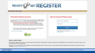 Login - Ready Set Register
