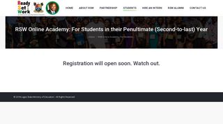 RSW Online Academy: For Students in their ... - Ready Set Work