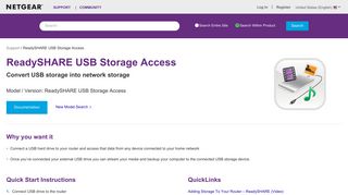 ReadySHARE USB Storage Access | Product | Support | NETGEAR