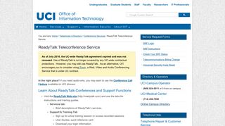 ReadyTalk Teleconference Service — Office of Information ... - UCI OIT