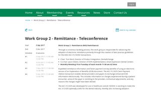 NDEDIC - Work Group 2 - Remittance - Teleconference