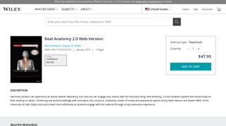 Real Anatomy 2.0 Web Version | Anatomy & Physiology | Life ... - Wiley