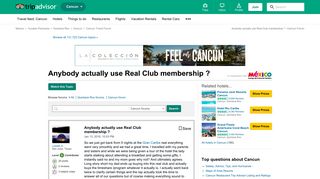 Anybody actually use Real Club membership ? - Cancun Forum ...