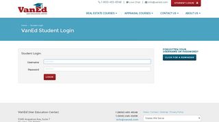 Real Estate Student Login | VanEd