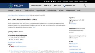 Real Estate Assessment Center (REAC) | HUD.gov / U.S. Department ...