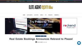 Real Estate Bookings Announces Rebrand to Plezzel | Elite Agent