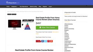 Real Estate Profits From Home Course Review (Dean Graziosi ...