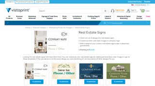 Real Estate Signs - Vistaprint
