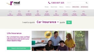 Insurance for Car, Home, Contents, Life, Pet from Real Insurance