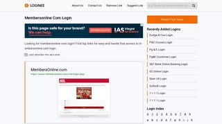 Membersonline Com Login