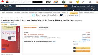 Real Nursing Skills 2.0 for Skills -- Access Card -- for the RN Online ...