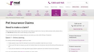 Pet Insurance Claims | Real Insurance