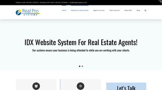Real Pro Systems |IDX Real Estate Websites | CRM Tools for Agents ...