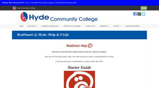 RealSmart @ Hyde: Help & FAQs | Hyde Community College