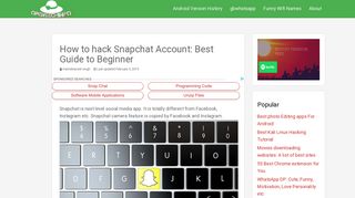 How to hack Snapchat Account: Best Guide to Beginner - Opentech Info