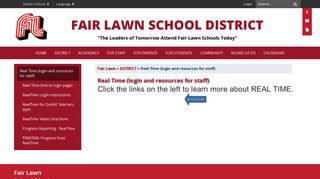 Real Time (login and resources for staff) - Fair Lawn School District