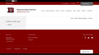 Realtime Staff Login / Welcome - Bayonne School District