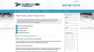 Real-Time Labor Guide FAQ