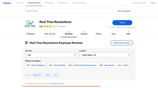 Working at Real Time Resolutions: 63 Reviews | Indeed.com
