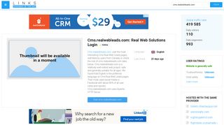 Visit Cms.realwebleads.com - Real Web Solutions Login.