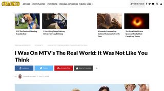 I Was On MTV's The Real World: It Was Not Like You Think | Cracked ...