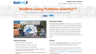 Automated listing marketing with the RealBird AutoPilot service