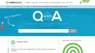 Where do I find my registration to the London marathon ... - Realbuzz
