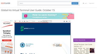 Global Iris Virtual Terminal User Guide. October 15 - PDF