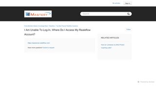 I am unable to log-in, where do I access my Realeflow account ...