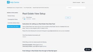 Real Estate View Setup – RateMyAgent.com.au | Support Centre